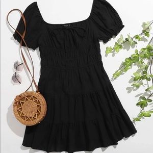 Ruched milkmaid dress